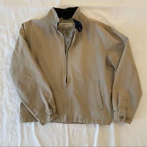 Tan Canvas Bomber Jacket  Wynn Hotel Signature Collection Size Large